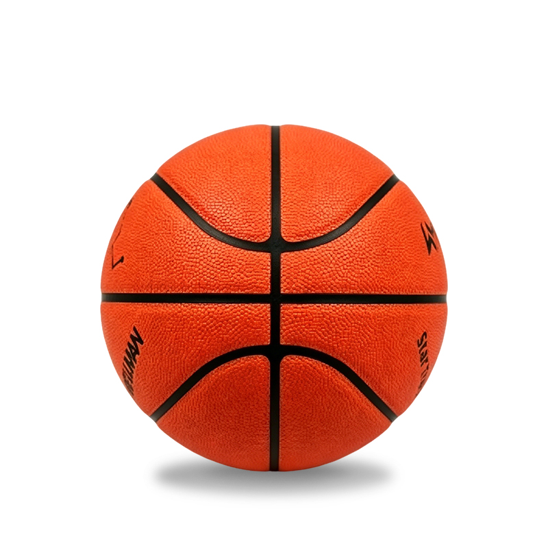 16 Panel Half Split PU Basketball With Groove Stickers For Flight Trajectory Training